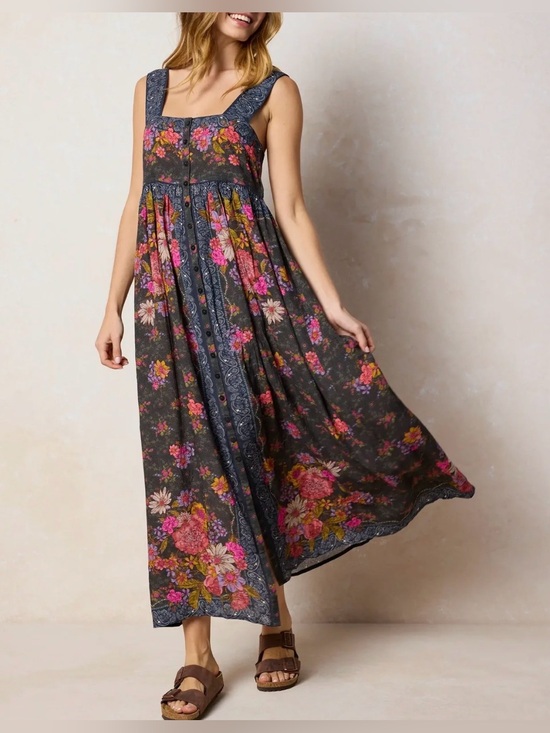 NATURAL LIFE Dresses & Skirts - Natural Life Lucy Maxi Dress, Gray / Blue / Pink / Purple, Women’s Large